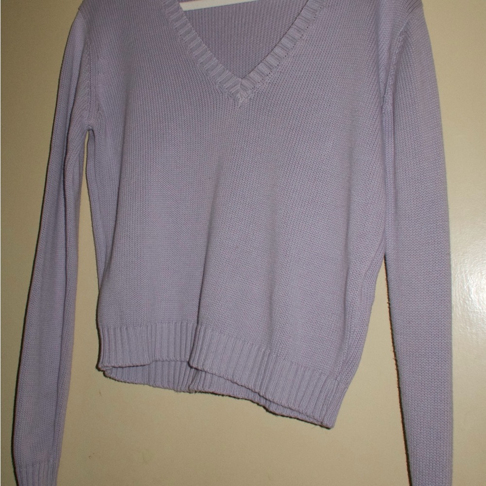 Brandy Melville Lavender V-Neck Sweater